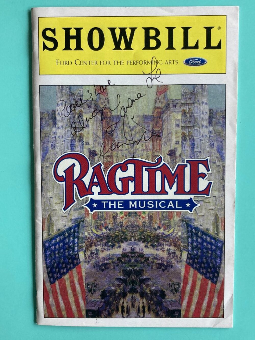 Signed Ragtime Playbill Brian Stokes Mitchell Audra McDonald Marin Mazzie + 8